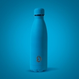 Nerezová Termo fľaša na pitie fluo modrá 500 ml