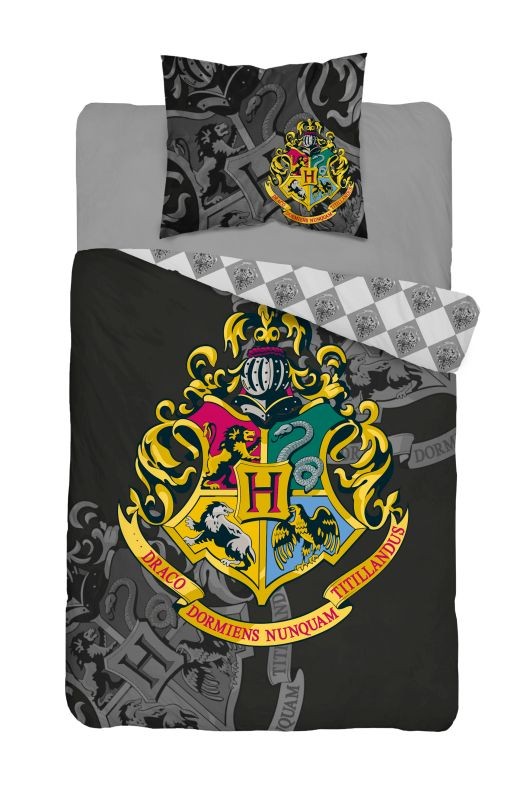 DETEXPOL Obliečky Harry Potter Black  Bavlna, 140/200, 70/80 cm