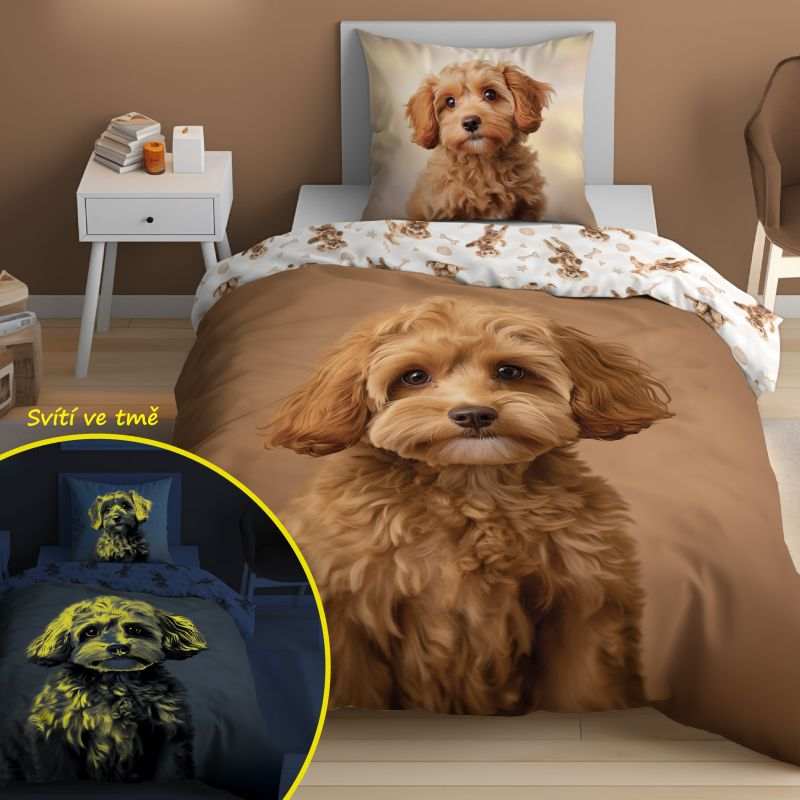 Obliečky Štěňa svietiace 140/200, 70/80