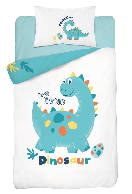 Bambusové obliečky do postieľky Dino zelená 100/135, 40/60