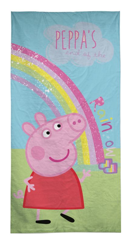 DETEXPOL Osuška Peppa Pig Dúha  Bavlna - Froté, 70/140 cm