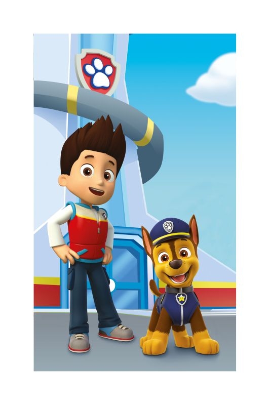 DETEXPOL Detský uterák Paw Patrol Ryder a Chase  Bavlna - Froté, 50/30 cm