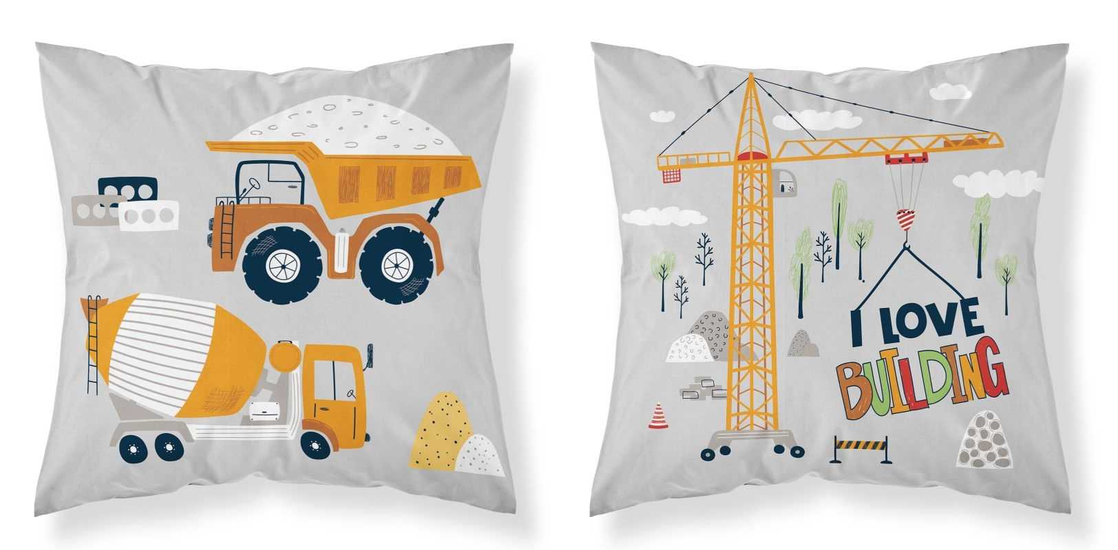 Obliečka na vankúšik Stavba grey 40/40