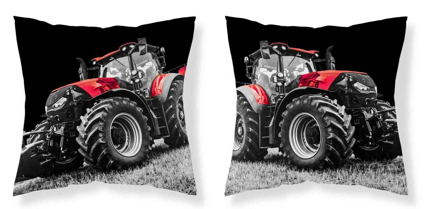 DETEXPOL Obliečka na vankúšik Traktor red micro  Polyester, 40/40 cm