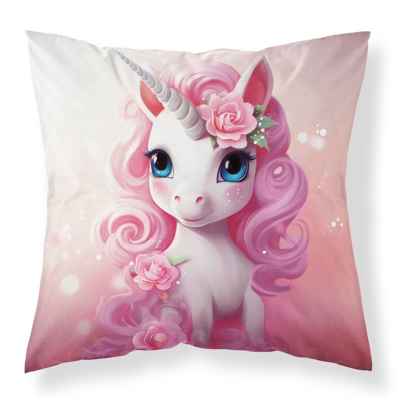 Obliečka na vankúšik Jednorožec ruže micro 40/40
