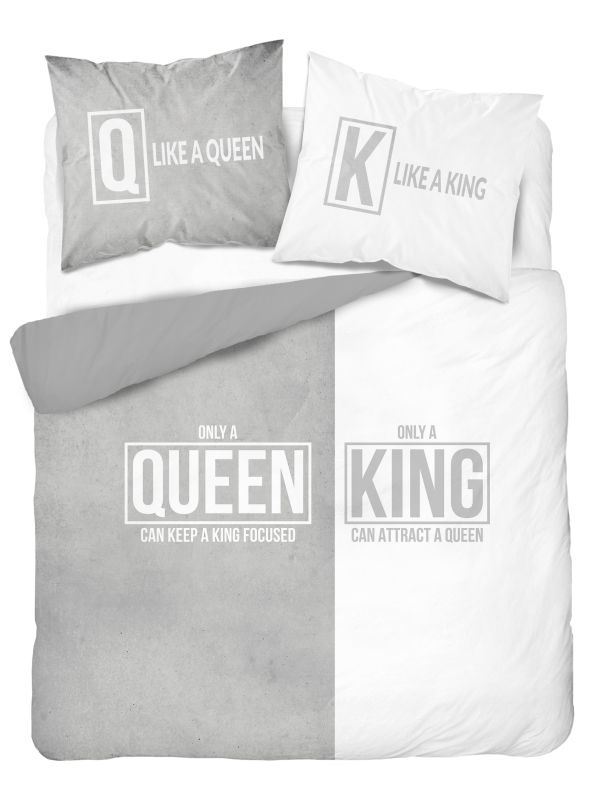 Francúzske obliečky Queen King grey 220/200, 2x70/80