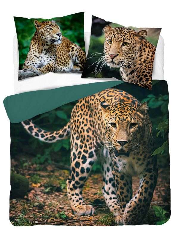 DETEXPOL Francúzske obliečky Leopard natur  Bavlna, 220/200, 2x70/80 cm