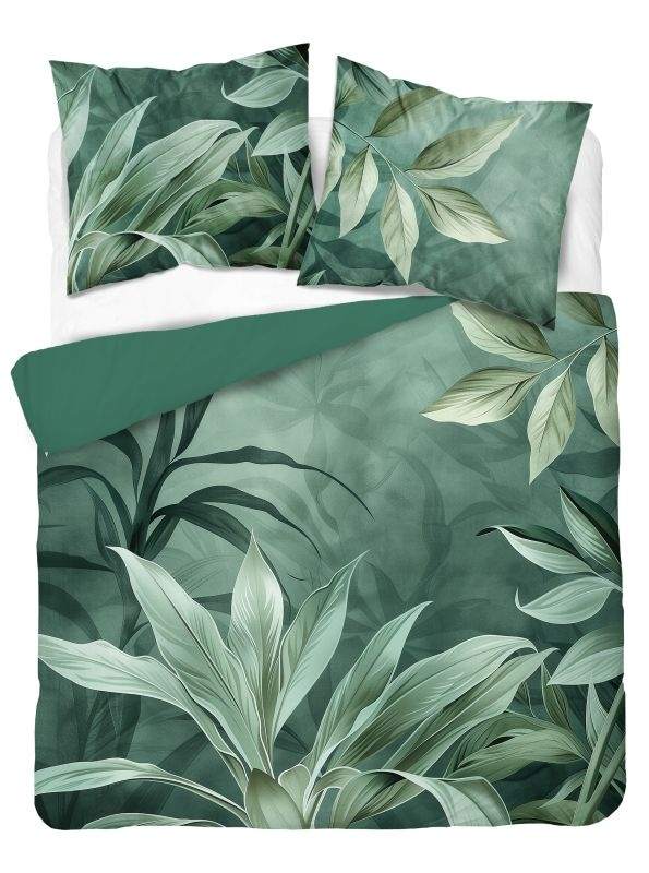 Francúzske obliečky 3D Listy zelená micro 220/200, 2x70/80