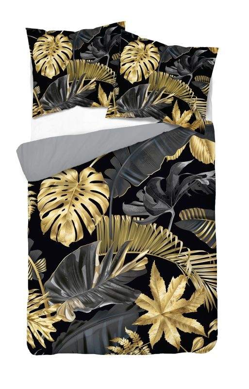 Francúzske obliečky 3D Zlaté listy micro 220/200, 2x70/80