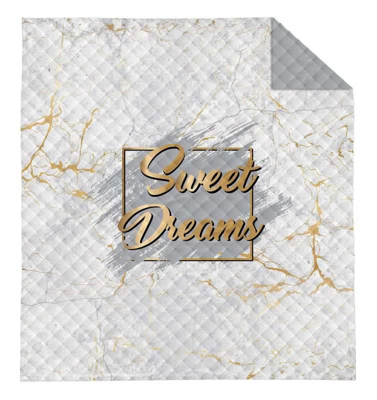 DETEXPOL Prehoz na posteľ Sweet Dreams mramor white  Polyester, 170/210 cm