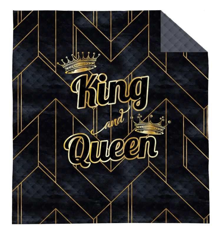 DETEXPOL Prehoz na posteľ King and Queen gold  Polyester, 170/210 cm