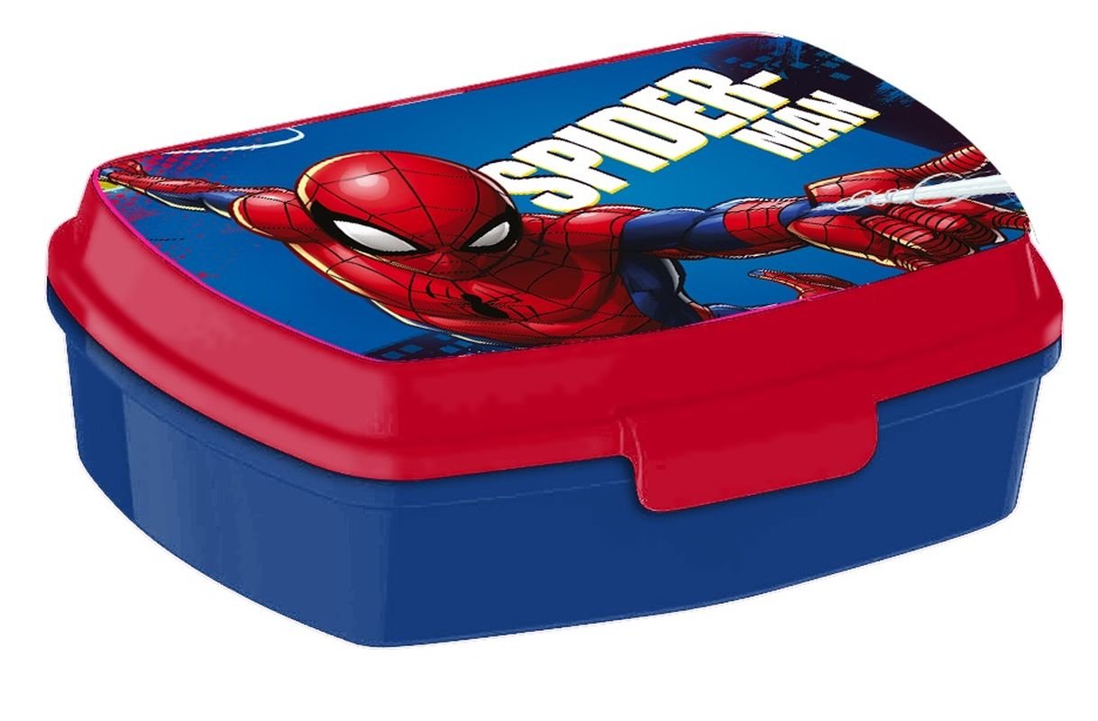 EUROSWAN Box na desiatu Spiderman blue Plast, 16x11x6 cm