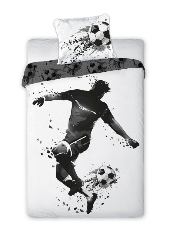 Obliečky Futbalista čiernobiele 140/200, 70/90