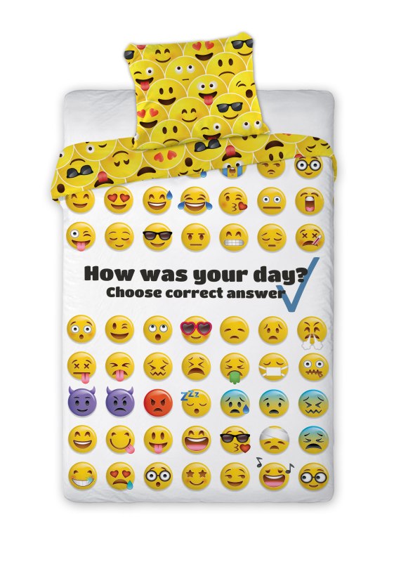 Obliečky Emoji 140/200, 70/90