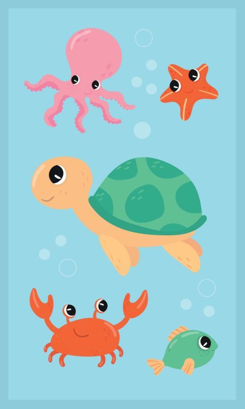 Detský uterák Morský svet 50/30