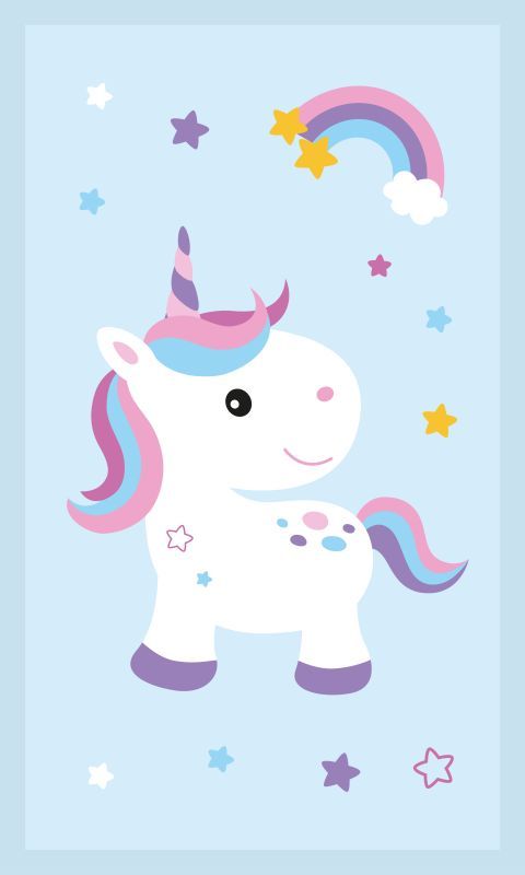 Detský uterák Jednorožec dúha 50/30