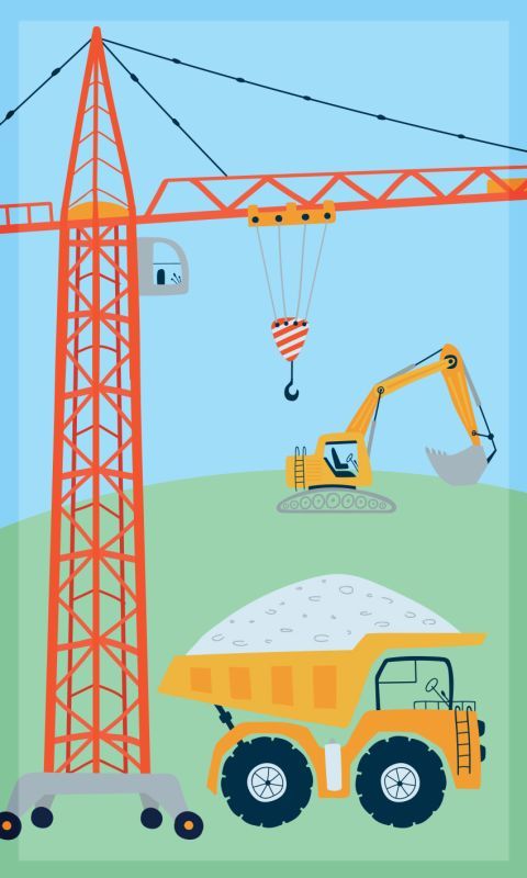 Detský uterák Stavba 50/30