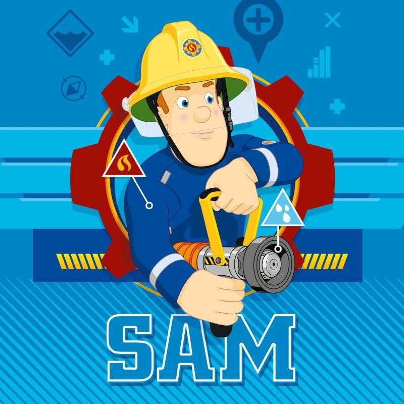 Magický uteráčik Požiarnik Sam blue 30/30