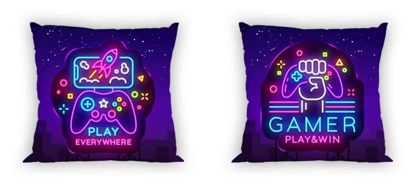 FARO Obliečka na vankúšik Gamer Neon  Bavlna, 40/40 cm