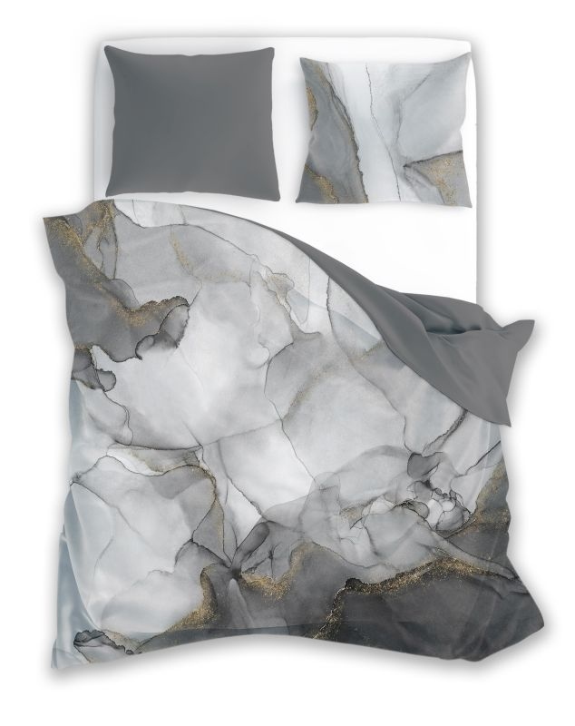 FARO Francúzske obliečky bavlnený satén Minerál Grey  Bavlna - Satén, 220/200, 2x70/80 cm