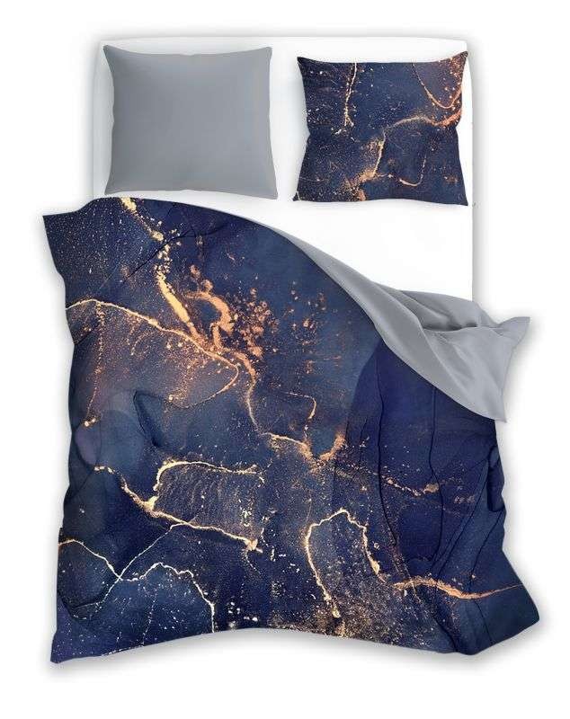 Obliečky bavlnený satén Minerál Blue 140/200, 70/90