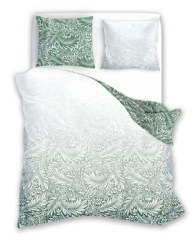 Obliečky bavlnený satén Milagro Verde 10 Listy 140/200, 70/90