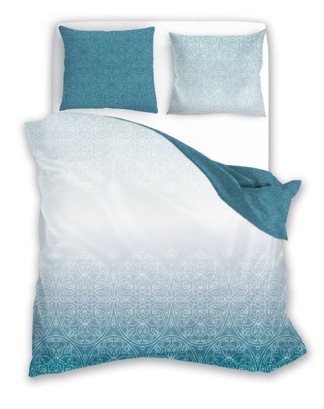 Obliečky bavlnený satén Milagro Verde 15 Ornamenty 140/200, 70/90