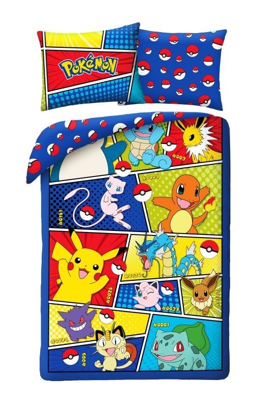 Obliečky Pokémon komiks 140/200, 70/90