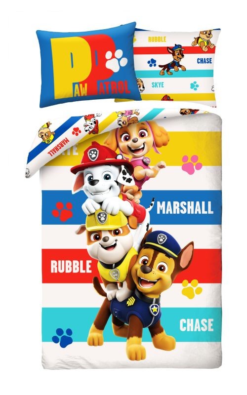 Obliečky Paw Patrol Stripe 140/200, 70/90