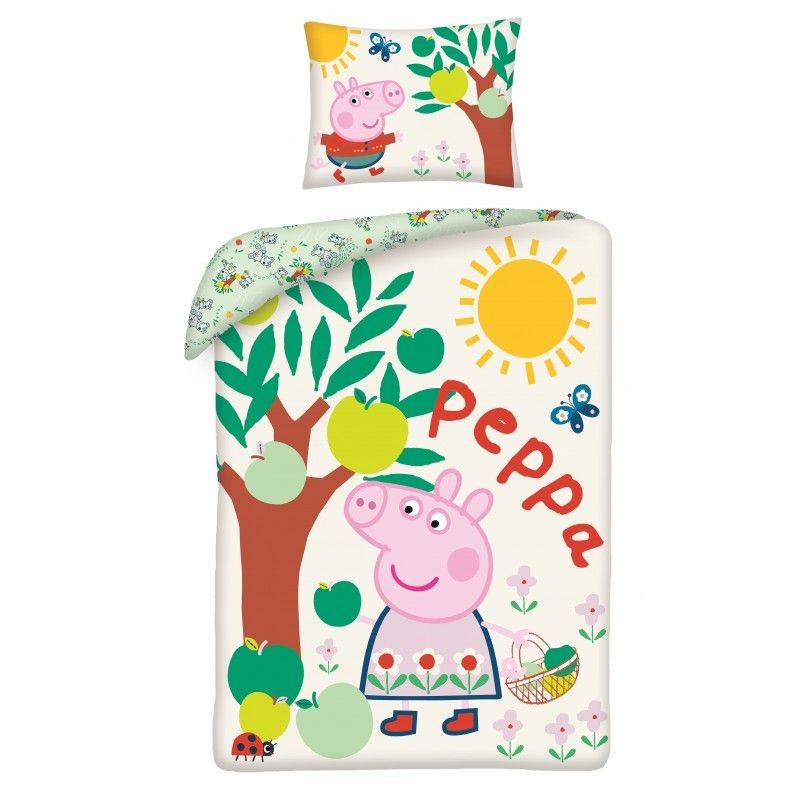 HALANTEX Obliečky vo vaku Peppa Pig jabloň  Bavlna, 140/200, 70/90 cm