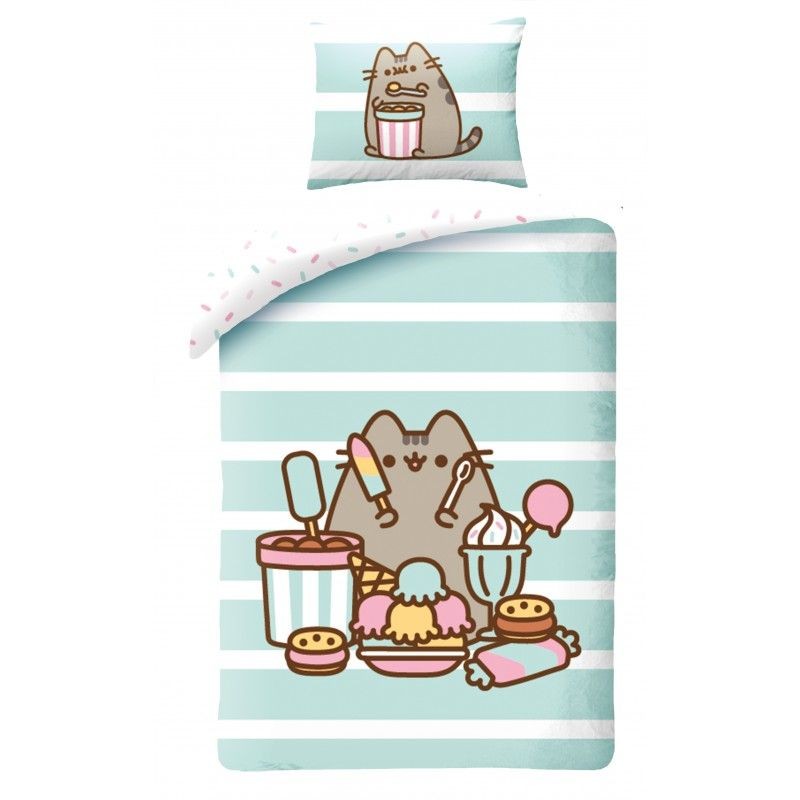 HALANTEX Obliečky Pusheen cukríky  Bavlna, 140/200, 70/90 cm