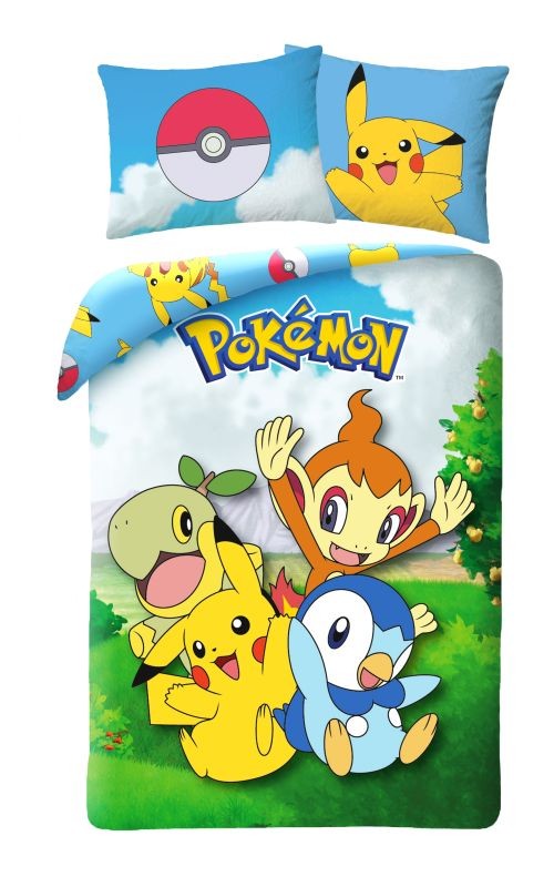 Obliečky Pokémon záhrada 140/200, 70/90