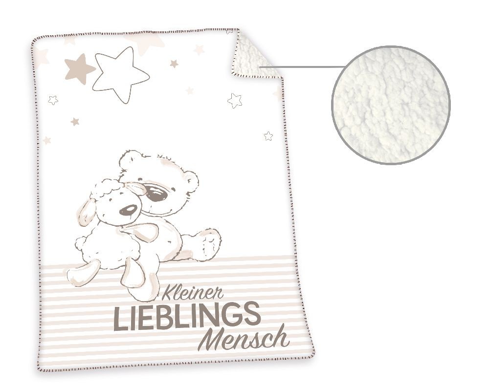 HERDING Soft fleece deka s baránkom Miláčik  Polyester, 75/100 cm
