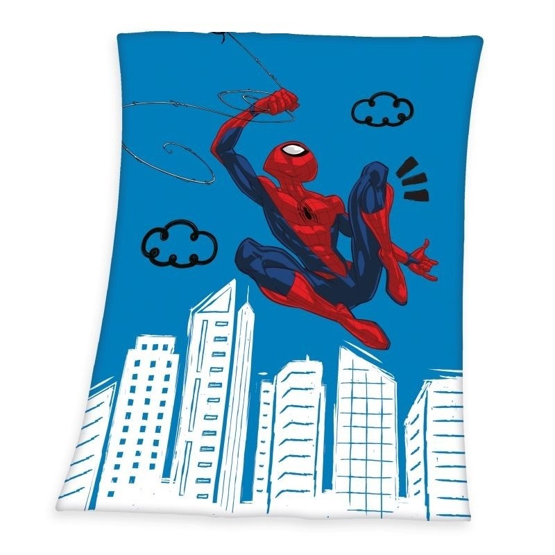 Fleece deka Spiderman city 130/170