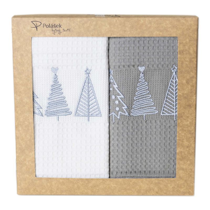 Darčeková sada vaflových vyšívaných utierok 2 ks set 5