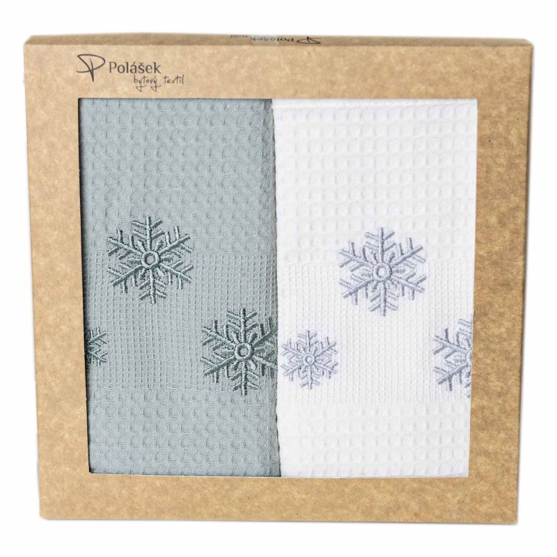 Darčeková sada vaflových vyšívaných utierok 2 ks set 12