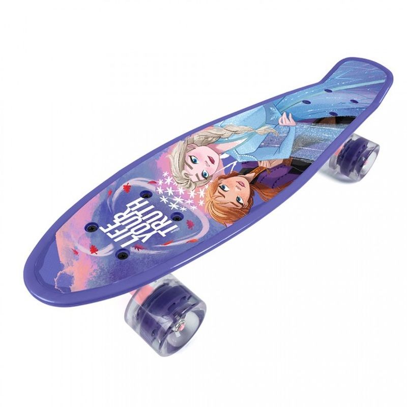 Skateboard fishboard Ľadové Kráľovstvo lila