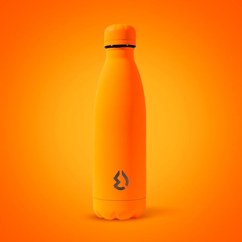 Water Revolution Nerezová Termo fľaša na pitie fluo oranžová  Potravinářská nerezová ocel 18/8, 500 ml