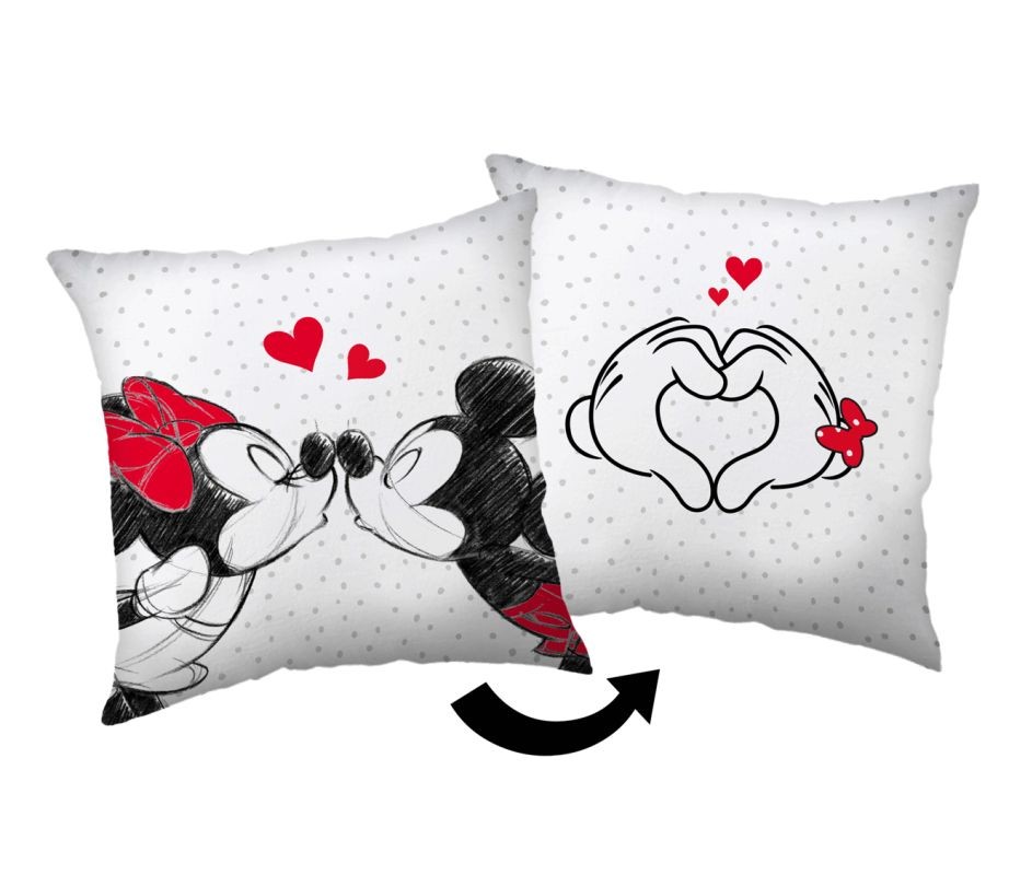 JERRY FABRICS Vankúšik Mickey and Minnie Love 05 Polyester, 40/40 cm