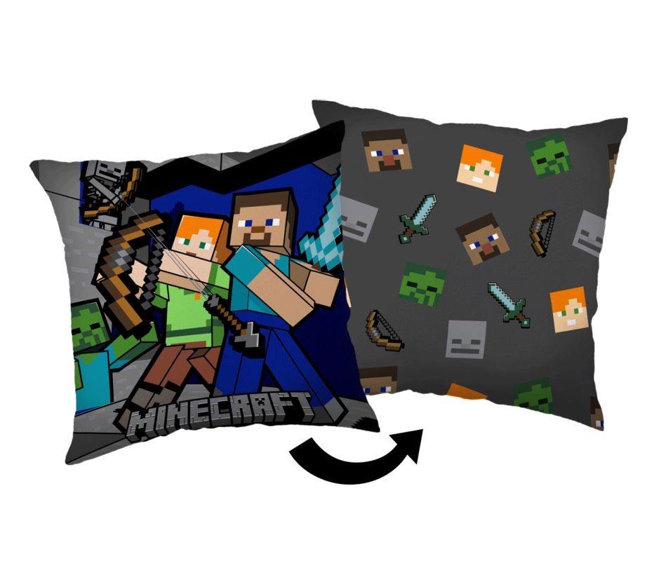 JERRY FABRICS Vankúšik Minecraft Survival Mode  Polyester, 40/40 cm