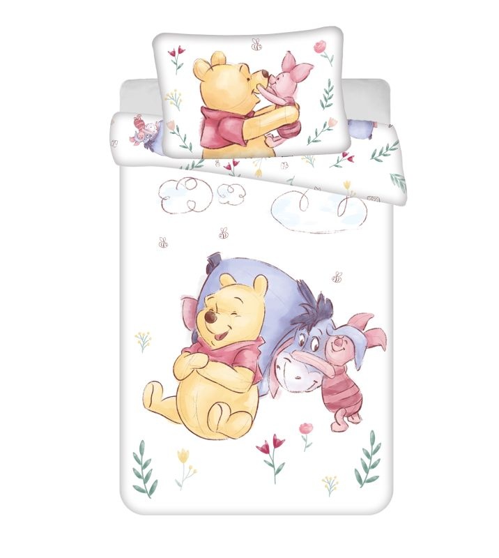 Obliečky do postieľky Macko Pú Pooh Hugs baby 100/135, 40/60