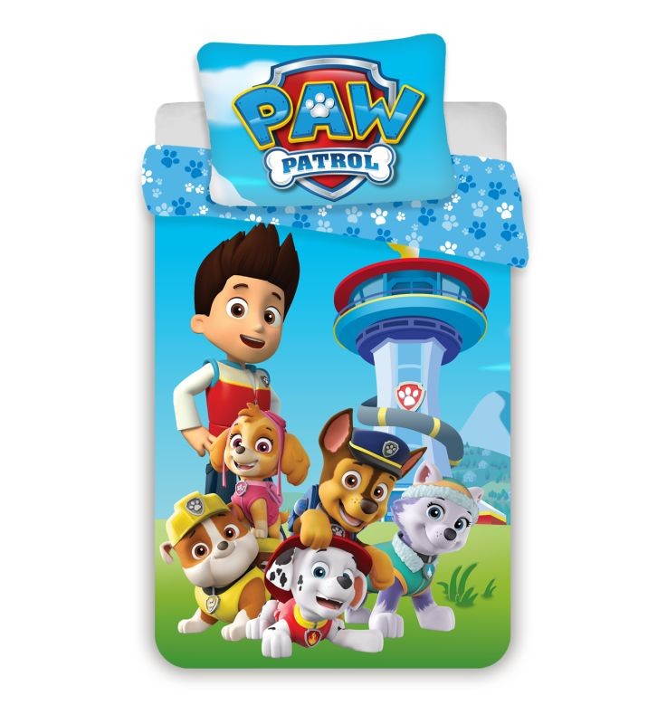 JERRY FABRICS Obliečky do postieľky Paw Patrol Blue baby  Bavlna, 100/135, 40/60 cm