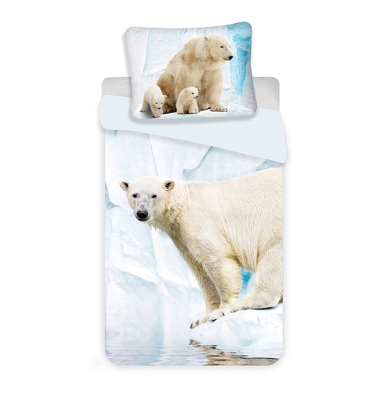 JERRY FABRICS Obliečky Ľadový Medveď  Bavlna, 140/200, 70/90 cm