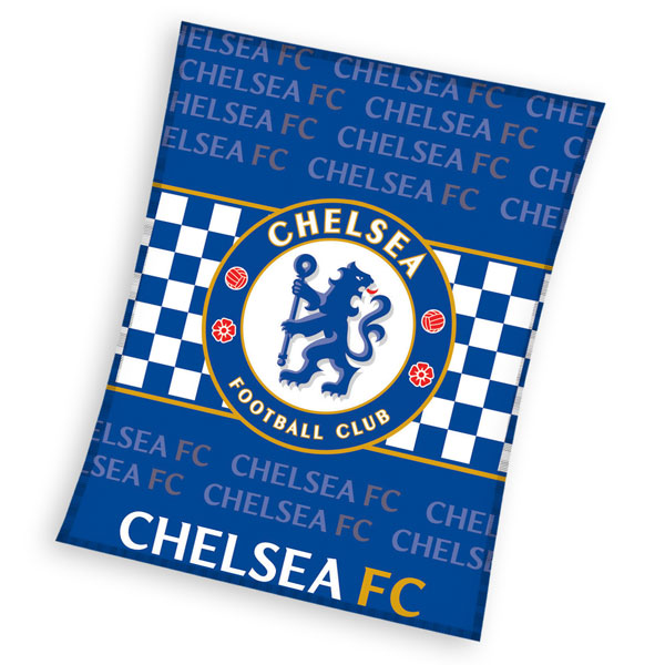 Fleece deka Chelsea nápisy 110/140