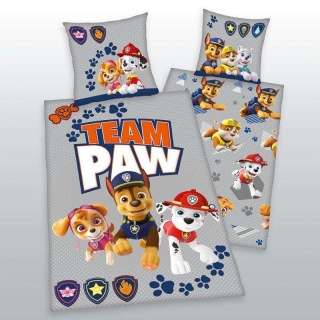 Obliečky Paw Patrol grey 140/200, 70/80