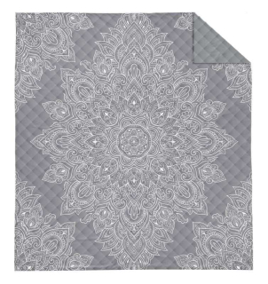 Prehoz na posteľ Mandala grey 170/210