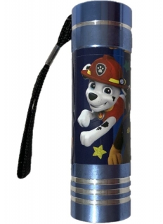 Detská hliníková LED baterka Paw Patrol modrá