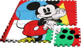 Podlahové penové puzzle Mickey 9 dielov v taške