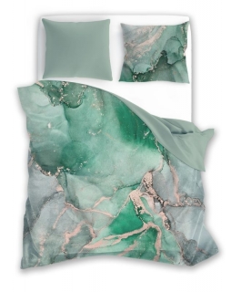 Francúzske obliečky bavlnený satén Minerál Light green 220/200, 2x70/80