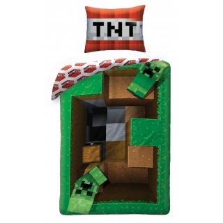 Obliečky Minecraft Creeper TNT 140/200, 70/90